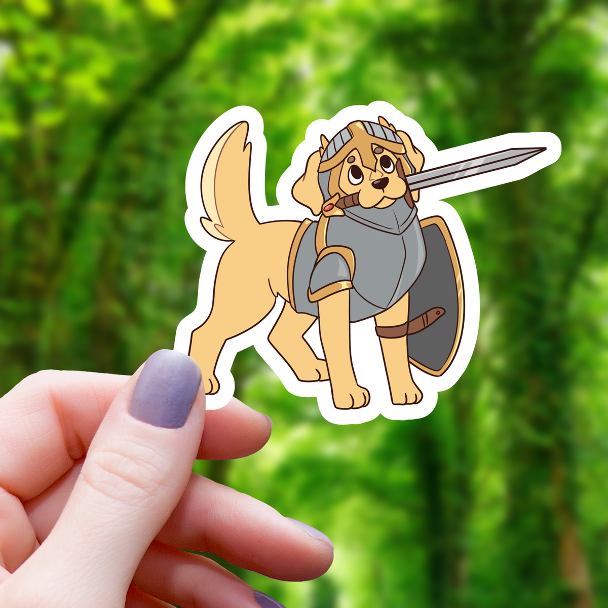 Golden Paladin RPG Class Sticker - 3