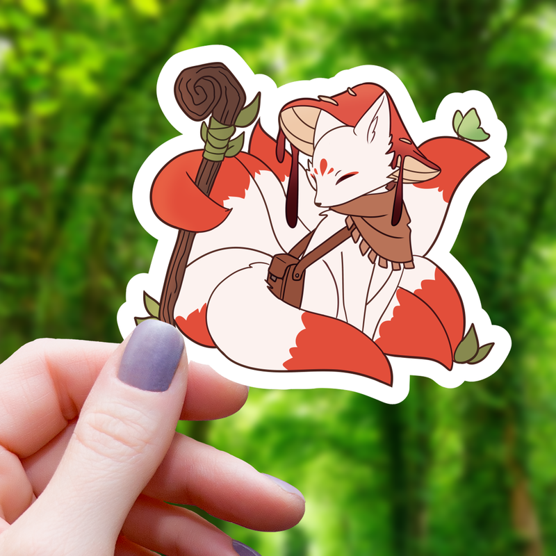Druid Kitsune RPG Inspired Sticker - 3