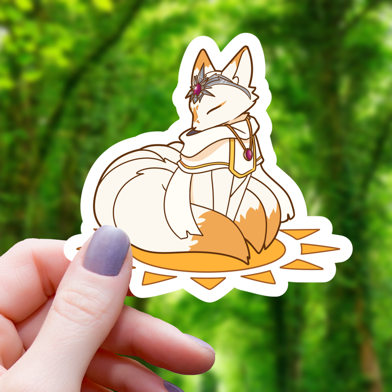 Cleric Kitsune RPG Inspired Sticker - 3