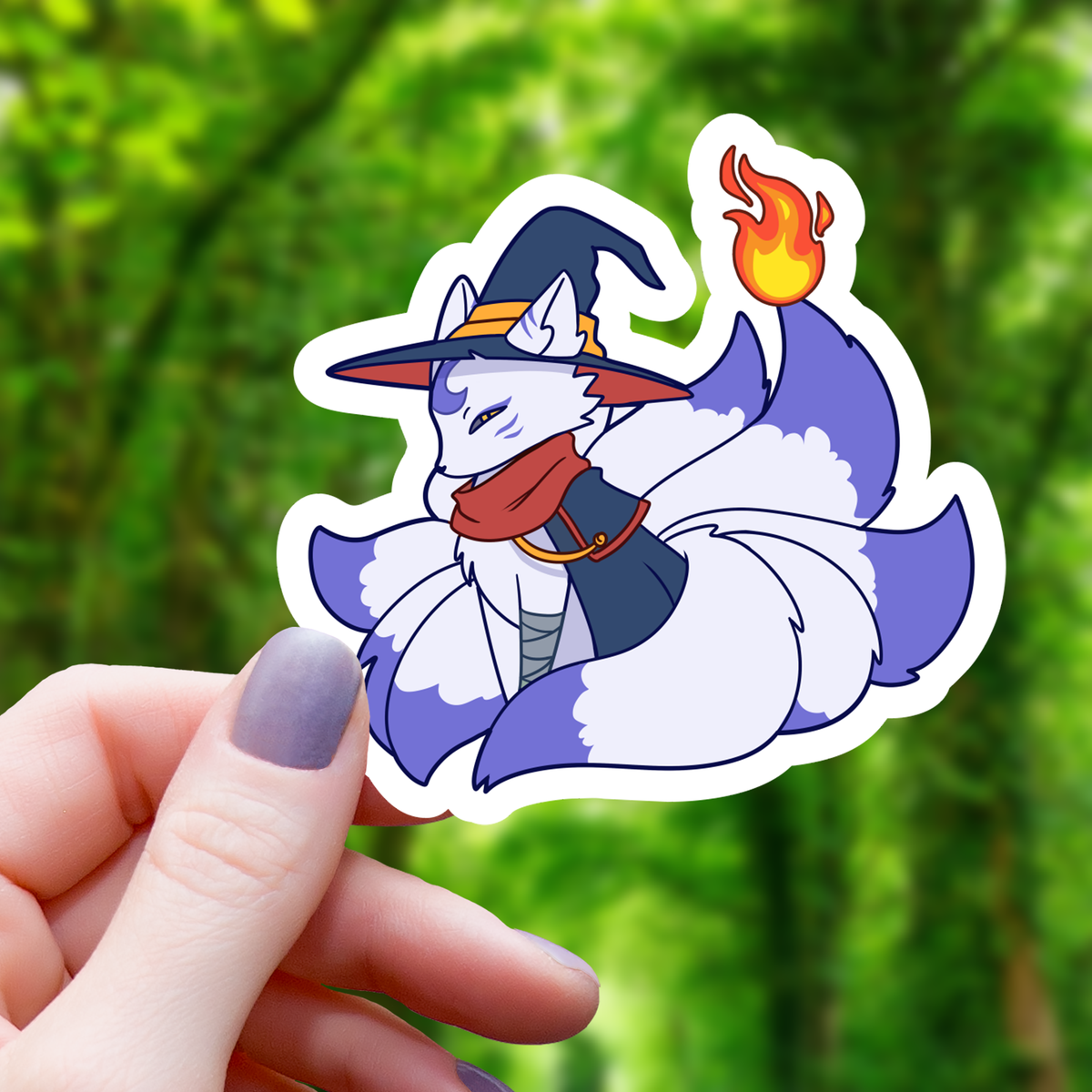 Wizard Kitsune RPG Inspired Sticker - 3